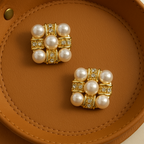 Pearl Square Studs