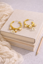 Rasha Pearl Hoops