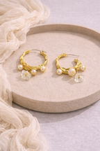 Rasha Pearl Hoops