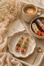 Dried Flower Rectangle Resin Earrings