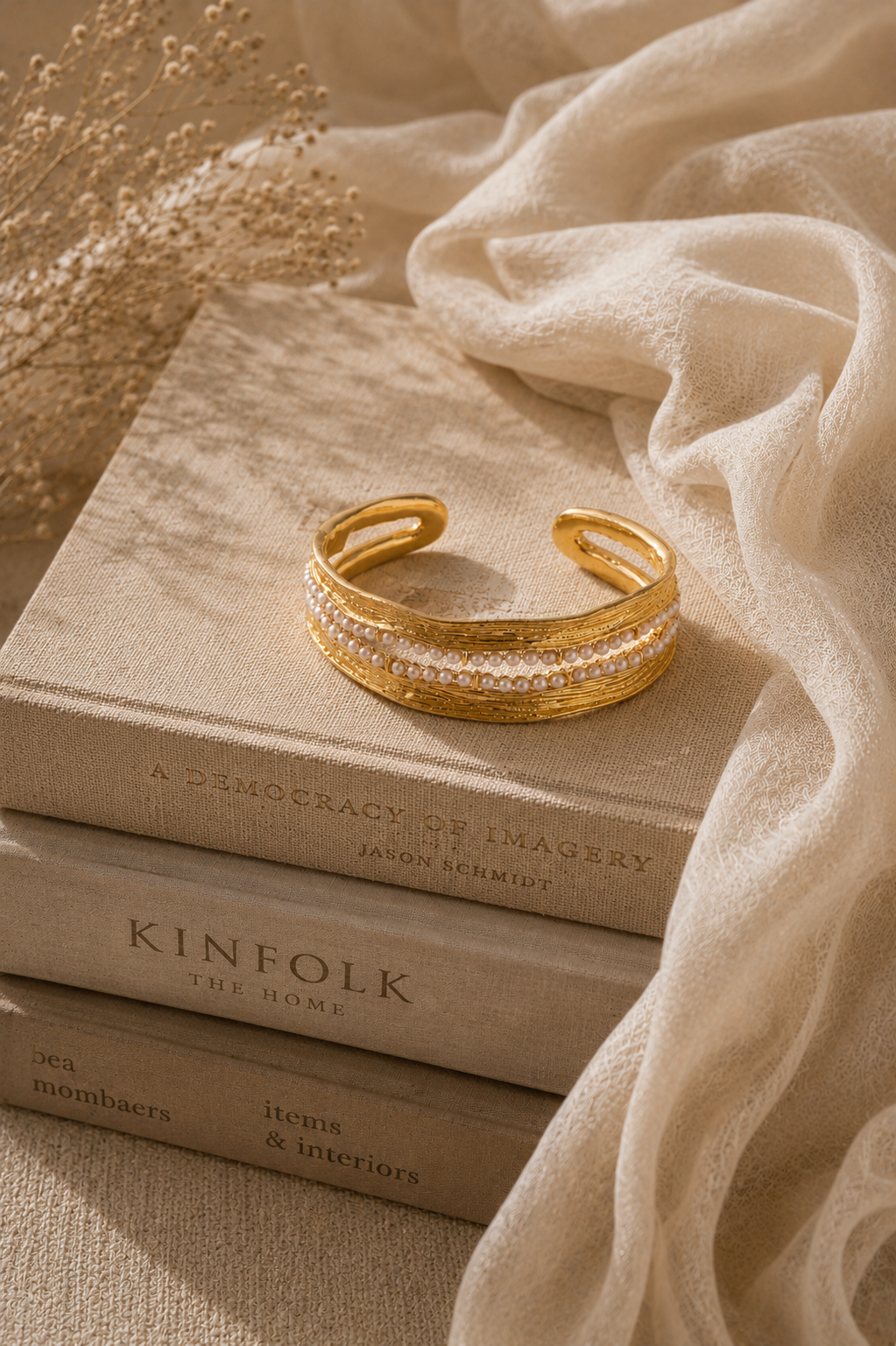 Sheel Pearl Cuff Bangle