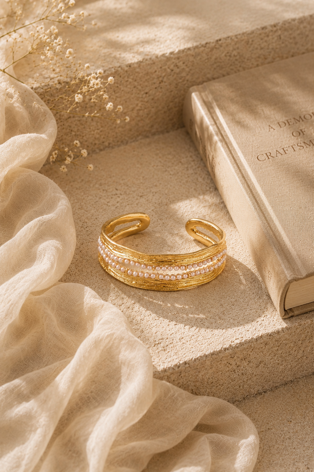Sheel Pearl Cuff Bangle