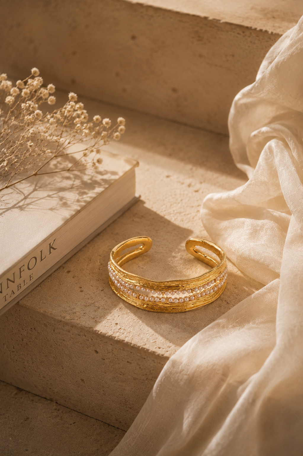 Sheel Pearl Cuff Bangle